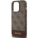 Guess nakładka do iPhone 15 Pro 6,1" GUHCP15LG4GLBR brązowa HC PC/TPU 4G PU BOTTOM STRIPE CG Mobile SAS