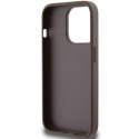 Guess nakładka do iPhone 15 Pro 6,1" GUHCP15LG4GLBR brązowa HC PC/TPU 4G PU BOTTOM STRIPE CG Mobile SAS