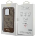 Guess nakładka do iPhone 15 Pro 6,1" GUHCP15LG4GLBR brązowa HC PC/TPU 4G PU BOTTOM STRIPE CG Mobile SAS