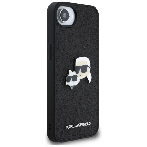 Karl Lagerfeld Nakładka HC Fixed Glitter K&C Heads Logo Metal Pin do iPhone 16e Czarna CG Mobile SAS Karl Lagerfeld Nakładka HC Fixed Glitter K&C Heads Logo Metal Pin do iPhone 16e Czarna CG Mobile SAS