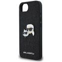 Karl Lagerfeld Nakładka HC Fixed Glitter K&C Heads Logo Metal Pin do iPhone 16e Czarna CG Mobile SAS