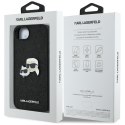 Karl Lagerfeld Nakładka HC Fixed Glitter K&C Heads Logo Metal Pin do iPhone 16e Czarna CG Mobile SAS