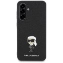 Karl Lagerfeld Nakładka HC Ikonik Fixed Glitter Ikonik Logo Metal Pin do Samsung Galaxy A56 Czarna CG Mobile SAS