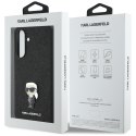 Karl Lagerfeld Nakładka HC Ikonik Fixed Glitter Ikonik Logo Metal Pin do Samsung Galaxy A56 Czarna CG Mobile SAS