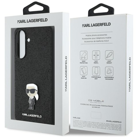 Karl Lagerfeld Nakładka HC Ikonik Fixed Glitter Ikonik Logo Metal Pin do Samsung Galaxy A56 Czarna CG Mobile SAS Karl Lagerfeld Nakładka HC Ikonik Fixed Glitter Ikonik Logo Metal Pin do Samsung Galaxy A56 Czarna CG Mobile SAS