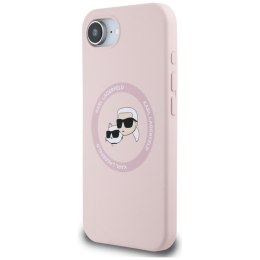 Karl Lagerfeld Nakładka HC MagSafe Silicone Double Heads do iPhone 16e Różowa CG Mobile SAS