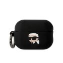 Karl Lagerfeld etui do Airpods Pro 2 KLAP2RUNIKK czarne 3D Silicone NFT Karl CG Mobile SAS