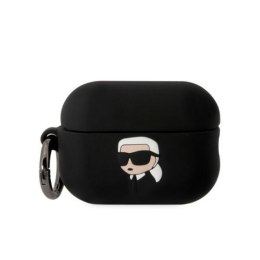 Karl Lagerfeld etui do Airpods Pro 2 KLAP2RUNIKK czarne 3D Silicone NFT Karl CG Mobile SAS