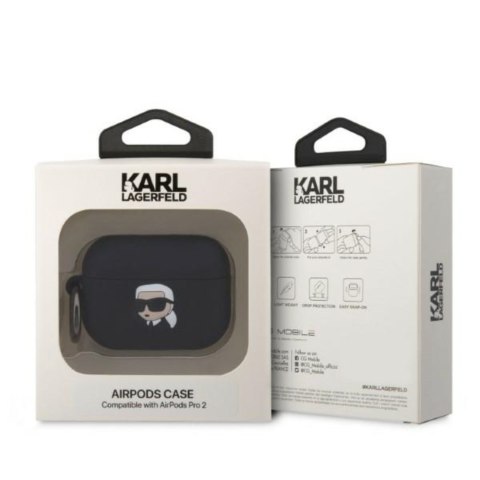 Karl Lagerfeld etui do Airpods Pro 2 KLAP2RUNIKK czarne 3D Silicone NFT Karl CG Mobile SAS Karl Lagerfeld etui do Airpods Pro 2 KLAP2RUNIKK czarne 3D Silicone NFT Karl CG Mobile SAS