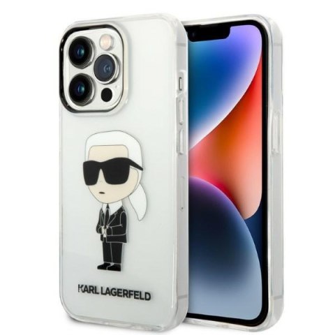 Karl Lagerfeld nakładka do iPhone 14 Pro 6,1" KLHCP14LHNIKTCT transparentna hardcase Ikonik Karl Lagerfeld CG Mobile SAS Karl Lagerfeld nakładka do iPhone 14 Pro 6,1" KLHCP14LHNIKTCT transparentna hardcase Ikonik Karl Lagerfeld CG Mobile SAS
