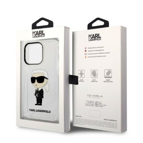 Karl Lagerfeld nakładka do iPhone 14 Pro 6,1" KLHCP14LHNIKTCT transparentna hardcase Ikonik Karl Lagerfeld CG Mobile SAS Karl Lagerfeld nakładka do iPhone 14 Pro 6,1" KLHCP14LHNIKTCT transparentna hardcase Ikonik Karl Lagerfeld CG Mobile SAS