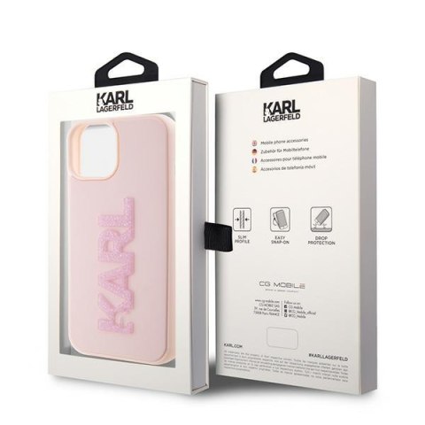 Karl Lagerfeld nakładka do iPhone 15 6,1" KLHCP15S3DMBKCP różowa HC 3D Logo Glitter CG Mobile SAS Karl Lagerfeld nakładka do iPhone 15 6,1" KLHCP15S3DMBKCP różowa HC 3D Logo Glitter CG Mobile SAS