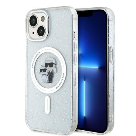 Karl Lagerfeld nakładka do iPhone 15 6,1" KLHMP15SHGKCNOT transparentna HC Magsafe IML KC Glitter CG Mobile SAS