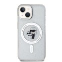 Karl Lagerfeld nakładka do iPhone 15 6,1" KLHMP15SHGKCNOT transparentna HC Magsafe IML KC Glitter CG Mobile SAS