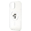 Karl Lagerfeld nakładka do iPhone 15 6,1" KLHMP15SHGKCNOT transparentna HC Magsafe IML KC Glitter CG Mobile SAS