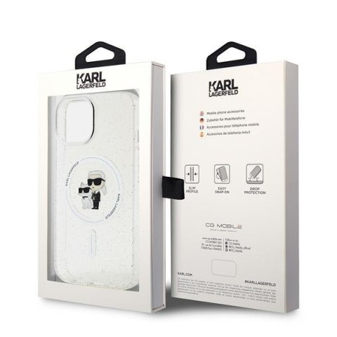 Karl Lagerfeld nakładka do iPhone 15 6,1" KLHMP15SHGKCNOT transparentna HC Magsafe IML KC Glitter CG Mobile SAS Karl Lagerfeld nakładka do iPhone 15 6,1" KLHMP15SHGKCNOT transparentna HC Magsafe IML KC Glitter CG Mobile SAS