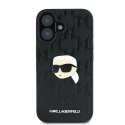 Karl Lagerfeld nakładka do iPhone 16 6,1" KLHCP16SPGKLKIPK czarna Hardcase Monogram Karl Head Pin CG Mobile SAS