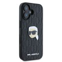 Karl Lagerfeld nakładka do iPhone 16 6,1" KLHCP16SPGKLKIPK czarna Hardcase Monogram Karl Head Pin CG Mobile SAS