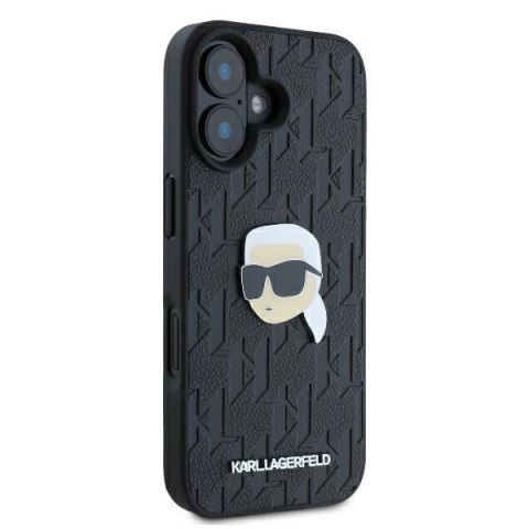 Karl Lagerfeld nakładka do iPhone 16 6,1" KLHCP16SPGKLKIPK czarna Hardcase Monogram Karl Head Pin CG Mobile SAS Karl Lagerfeld nakładka do iPhone 16 6,1" KLHCP16SPGKLKIPK czarna Hardcase Monogram Karl Head Pin CG Mobile SAS