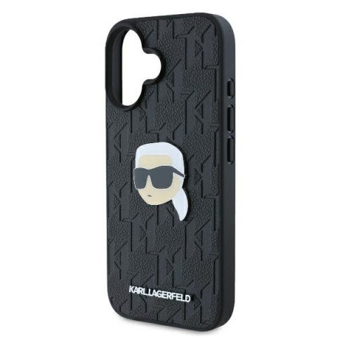Karl Lagerfeld nakładka do iPhone 16 6,1" KLHCP16SPGKLKIPK czarna Hardcase Monogram Karl Head Pin CG Mobile SAS Karl Lagerfeld nakładka do iPhone 16 6,1" KLHCP16SPGKLKIPK czarna Hardcase Monogram Karl Head Pin CG Mobile SAS