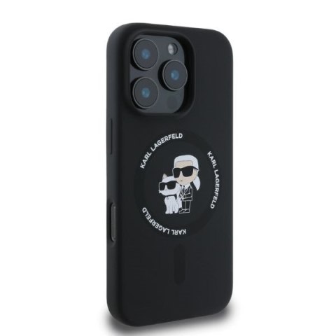 Karl Lagerfeld nakładka do iPhone 16 Pro Max 6,9" KLHMP16XSCMKCRHK czarna hardcase Silicone KC Heads Ring MagSafe CG Mobile SAS Karl Lagerfeld nakładka do iPhone 16 Pro Max 6,9" KLHMP16XSCMKCRHK czarna hardcase Silicone KC Heads Ring MagSafe CG Mobile SAS