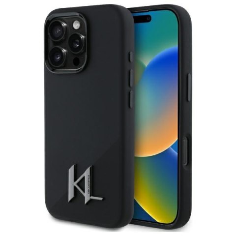Karl Lagerfeld nakładka do iPhone 16 Pro Max 6,9" KLHMP16XSCMKMPCK czarna Hardcase Silicone Shadow Metal Initial MagSafe CG Mobile SAS Karl Lagerfeld nakładka do iPhone 16 Pro Max 6,9" KLHMP16XSCMKMPCK czarna Hardcase Silicone Shadow Metal Initial MagSafe CG Mobile SAS