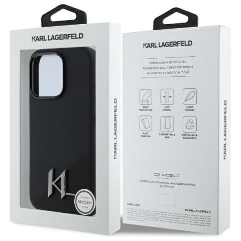 Karl Lagerfeld nakładka do iPhone 16 Pro Max 6,9" KLHMP16XSCMKMPCK czarna Hardcase Silicone Shadow Metal Initial MagSafe CG Mobile SAS Karl Lagerfeld nakładka do iPhone 16 Pro Max 6,9" KLHMP16XSCMKMPCK czarna Hardcase Silicone Shadow Metal Initial MagSafe CG Mobile SAS