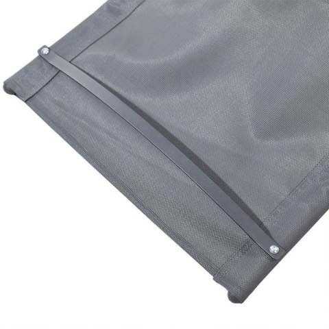 Leżak ogrodowy 160x62 cm textilene stalowy odporny UV 150 kg Szary E-hurtownia Leżak ogrodowy 160x62 cm textilene stalowy odporny UV 150 kg Szary E-hurtownia