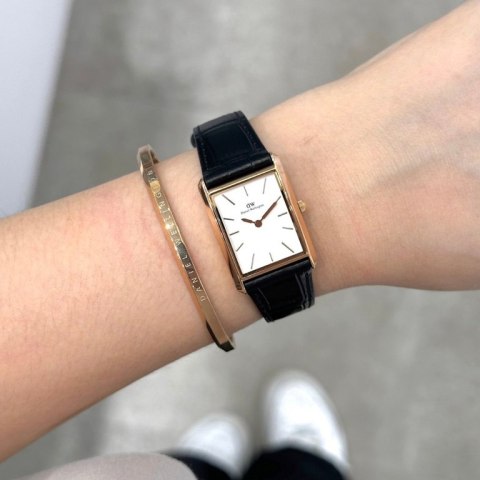Daniel Wellington ZEGAREK DAMSKI DANIEL WELLINGTON Bound Black Crocodile Rose Gold 24mm DW00100698 + BOX Daniel Wellington ZEGAREK DAMSKI DANIEL WELLINGTON Bound Black Crocodile Rose Gold 24mm DW00100698 + BOX