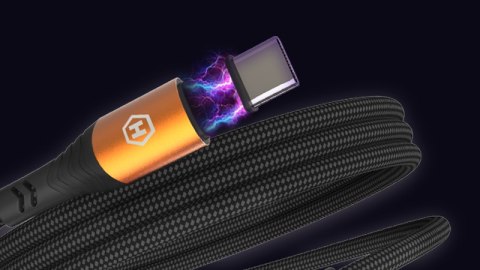 Hammer Kabel USB-C do USB-C 5A 100W 1m czarny MPTech Sp. z o.o. Hammer Kabel USB-C do USB-C 5A 100W 1m czarny MPTech Sp. z o.o.