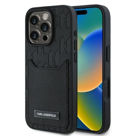 Karl Lagerfeld nakładka do iPhone 16 Pro Max 6,9" KLHCP16XPGKHPRPK czarna Hardcase Cardslots Monogram CG Mobile SAS
