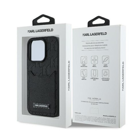 Karl Lagerfeld nakładka do iPhone 16 Pro Max 6,9" KLHCP16XPGKHPRPK czarna Hardcase Cardslots Monogram CG Mobile SAS Karl Lagerfeld nakładka do iPhone 16 Pro Max 6,9" KLHCP16XPGKHPRPK czarna Hardcase Cardslots Monogram CG Mobile SAS