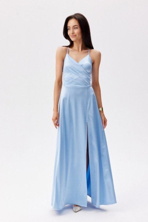 Serena - satynowa sukienka maxi sznurowana na plecach Roco Fashion Serena - satynowa sukienka maxi sznurowana na plecach Roco Fashion