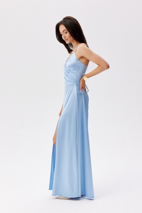 Serena - satynowa sukienka maxi sznurowana na plecach Roco Fashion Serena - satynowa sukienka maxi sznurowana na plecach Roco Fashion