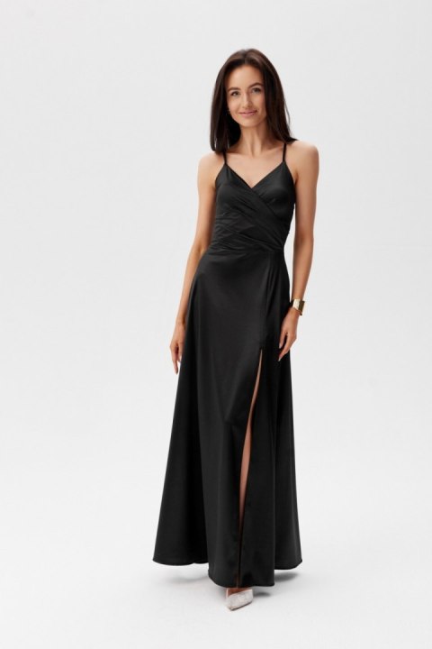 Serena - satynowa sukienka maxi sznurowana na plecach Roco Fashion Serena - satynowa sukienka maxi sznurowana na plecach Roco Fashion