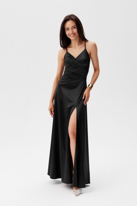 Serena - satynowa sukienka maxi sznurowana na plecach Roco Fashion Serena - satynowa sukienka maxi sznurowana na plecach Roco Fashion