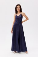 Serena - satynowa sukienka maxi sznurowana na plecach Roco Fashion