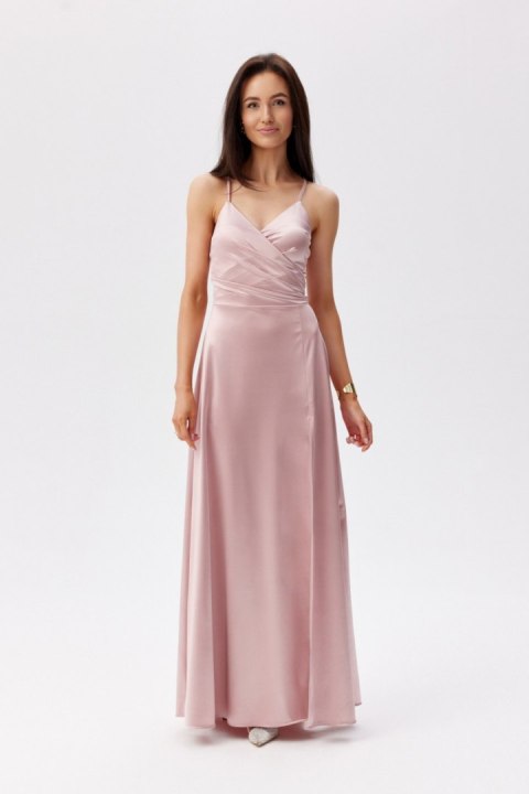 Serena - satynowa sukienka maxi sznurowana na plecach Roco Fashion Serena - satynowa sukienka maxi sznurowana na plecach Roco Fashion