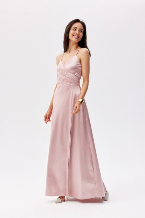 Serena - satynowa sukienka maxi sznurowana na plecach Roco Fashion Serena - satynowa sukienka maxi sznurowana na plecach Roco Fashion