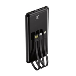 Setty power bank 10000 mAh z kablami PB-WK-101 czarny TelForceOne S.A.