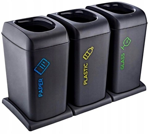 ZESTAW KOSZY DO SEGREGACJI 3X40 LT Katex ZESTAW KOSZY DO SEGREGACJI 3X40 LT Katex