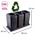 ZESTAW KOSZY DO SEGREGACJI 3X40 LT Katex