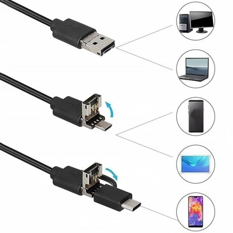 Kamera endoskopowa 3.5m obiektyw 8/7/5,5mm USB-C/Micro-USB LTC Lamex Andrzej Leszek Sp.K. Kamera endoskopowa 3.5m obiektyw 8/7/5,5mm USB-C/Micro-USB LTC Lamex Andrzej Leszek Sp.K.
