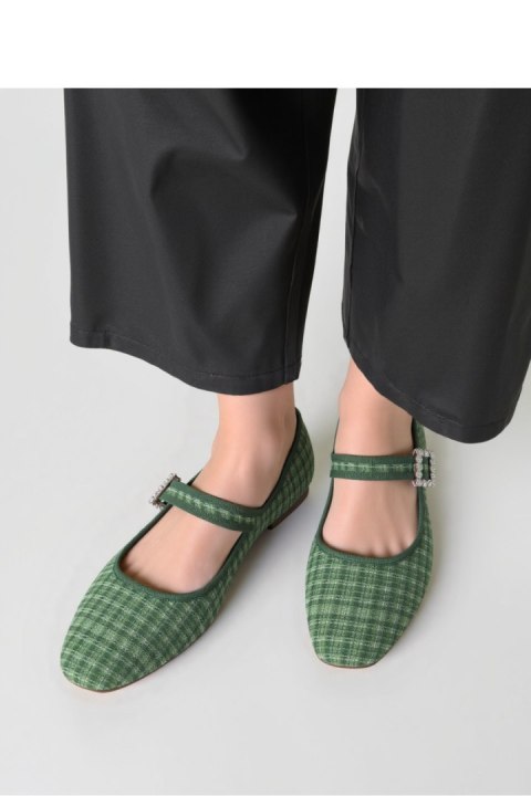 Damskie Baleriny ELIORA ? GREEN - Inello Damskie Baleriny ELIORA ? GREEN - Inello