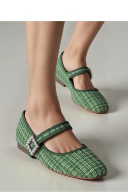 Damskie Baleriny ELIORA ? GREEN - Inello