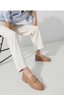 Damskie Mokasyny ELEGANZE KHAKI - Inello