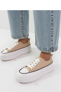 Damskie Sneakersy PLATFORMIA ? Khaki - Inello