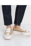 Damskie Sneakersy PLATFORMIA ? Khaki - Inello