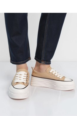 Damskie Sneakersy PLATFORMIA ? Khaki - Inello