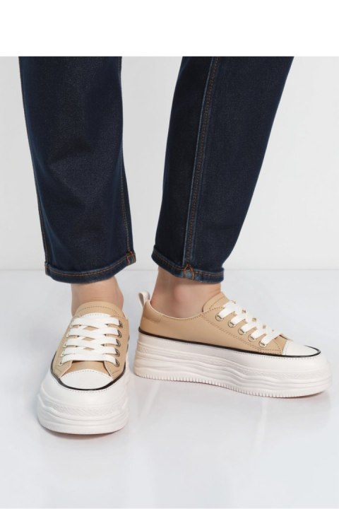 Damskie Sneakersy PLATFORMIA ? Khaki - Inello Damskie Sneakersy PLATFORMIA ? Khaki - Inello